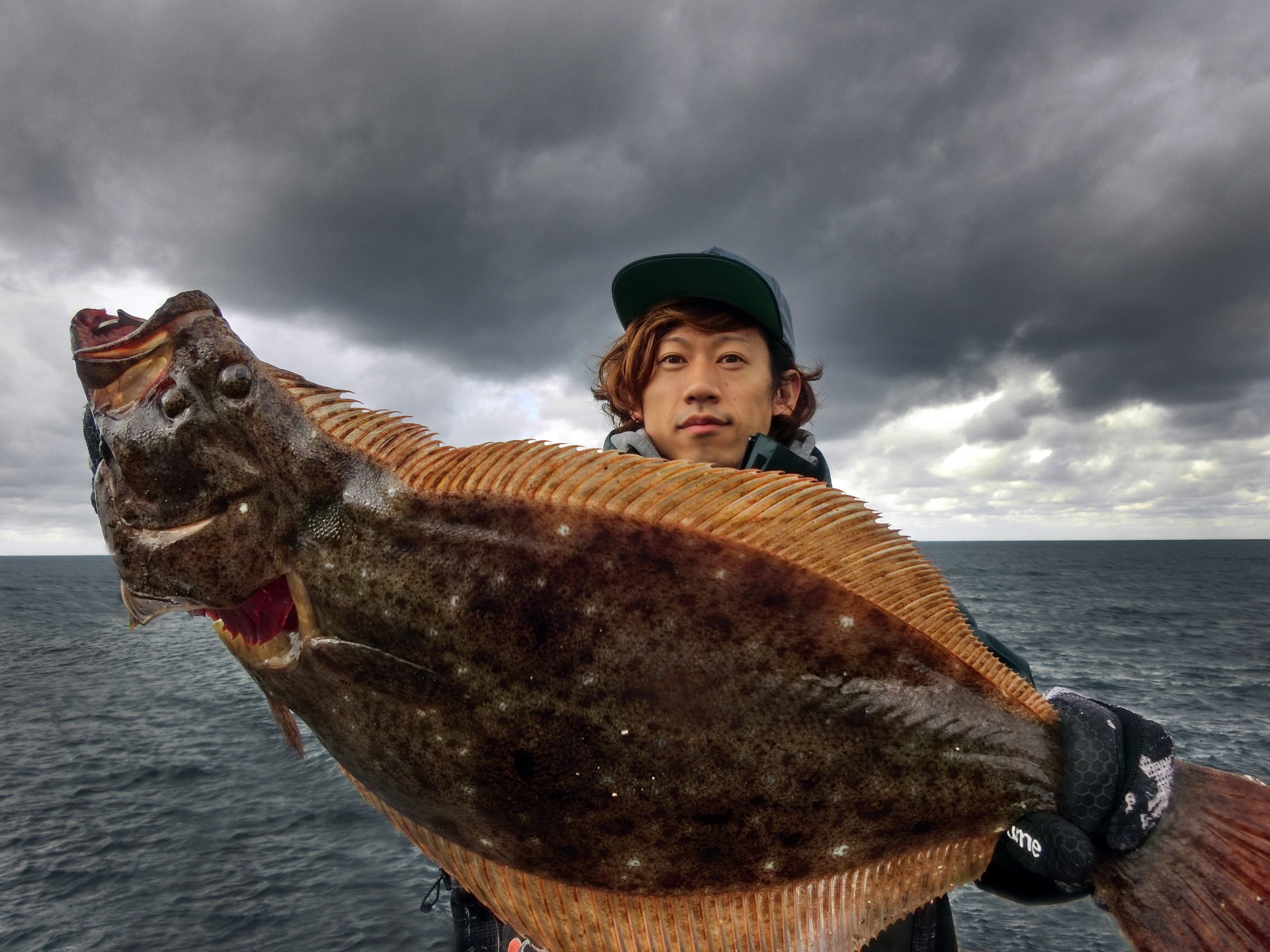 秋ヒラメ５８ｃｍ グッドハンドフィッシングin北海道